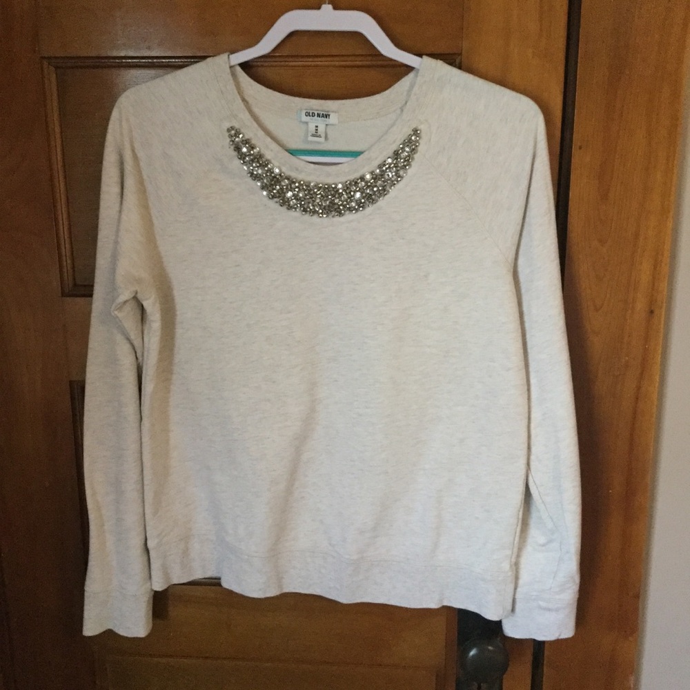 Old Navy Rhinestone Trim Holiday Sweatshirt. G030